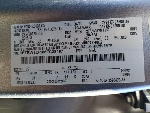 2021 Ford F-150 4WD