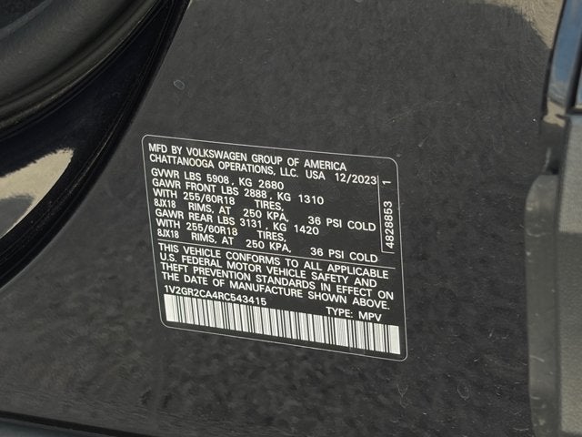 2024 Volkswagen Atlas 2.0T Peak Edition SEL