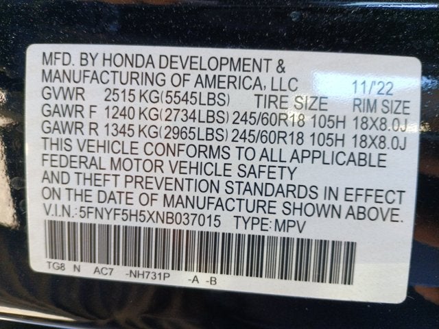 2022 Honda Pilot EX-L