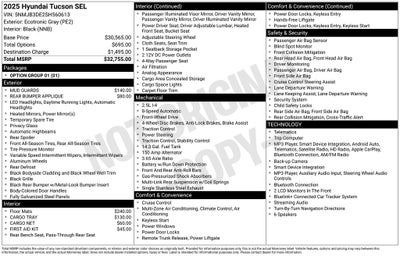 2025 Hyundai TUCSON SEL
