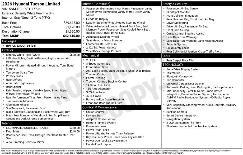 2026 Hyundai TUCSON Limited