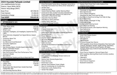 2024 Hyundai PALISADE Limited