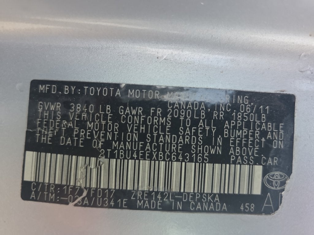 2011 Toyota Corolla S