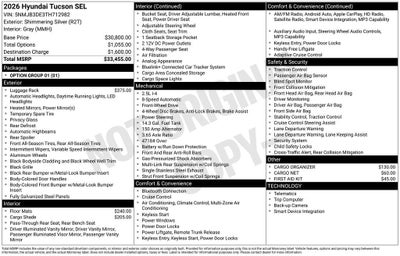 2026 Hyundai TUCSON SEL