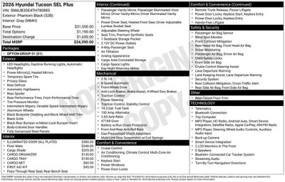 2026 Hyundai TUCSON SEL Plus