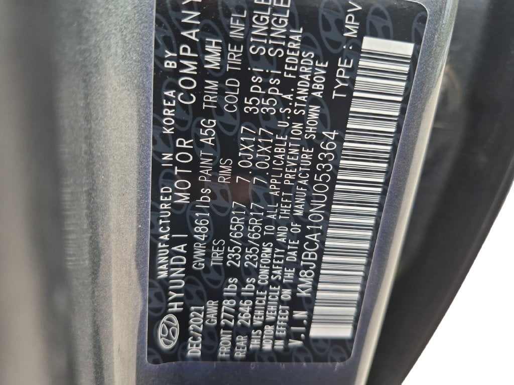 2022 Hyundai TUCSON HYBRID Blue
