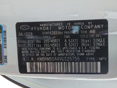 2027 Hyundai PALISADE HYBRID Calligraphy Black Ink