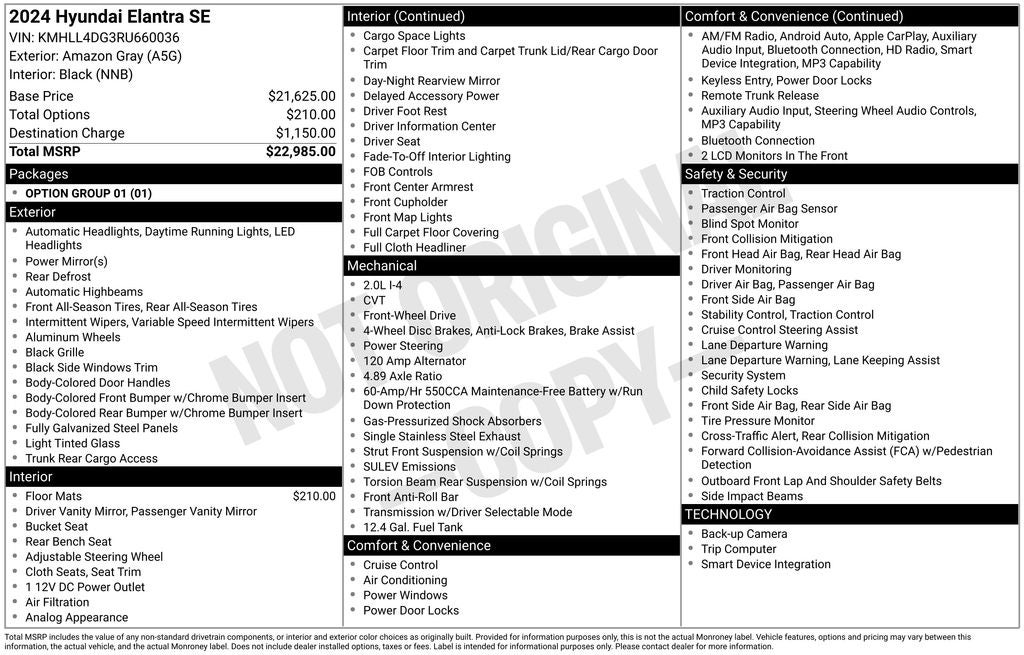 2024 Hyundai ELANTRA SE