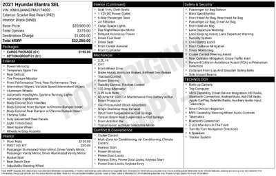 2021 Hyundai ELANTRA SEL