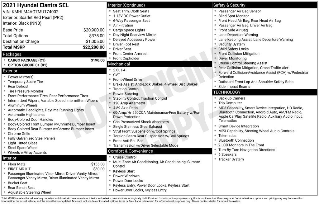 2021 Hyundai ELANTRA SEL